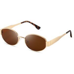Women's Brown Retro Sunglasses Classic Trendy Polarized Protection Eyewear